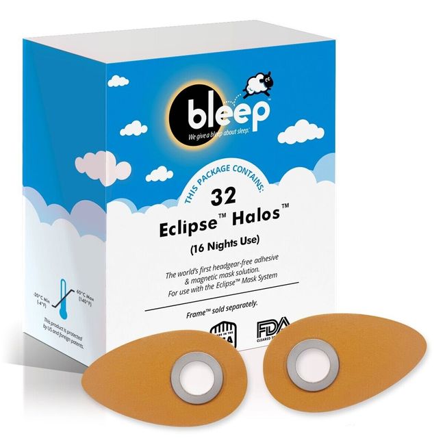 NEW Bleep Halos Adhesive Patches for Eclipse Interfaces -32 Pack (16 Nights)