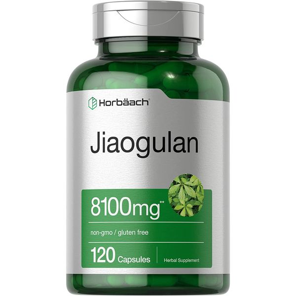 Jiaogulan Capsules 8100Mg, 120ct Gynostemma Pentaphyllum Herbal Extract Horbaach