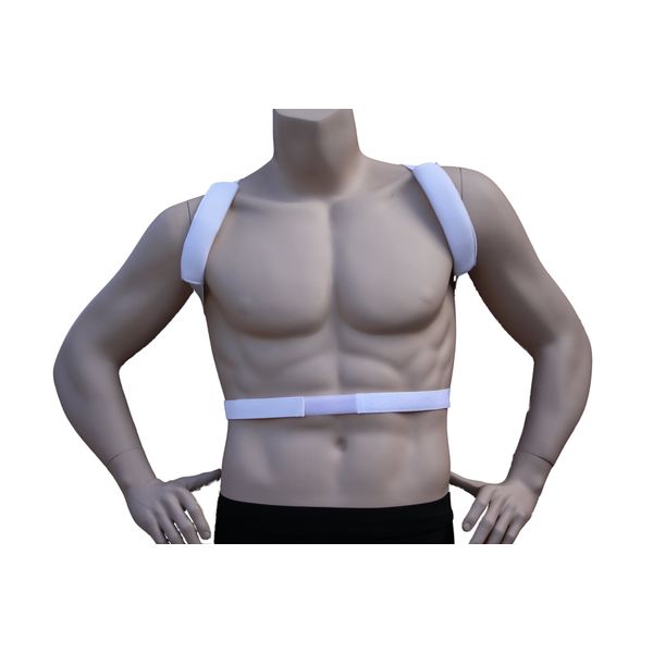 Alpha Medical Full Back Posture Aid for Men and Women Posture Corrector Clavicle and Shoulder Support Back Brace Upper Back Support Brace L3650 (Medium)