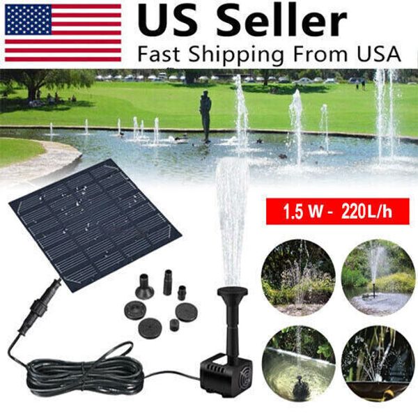 220L/H Solar Power Panel Kit Fountain Pool Pond Garden Submersible Water Pump