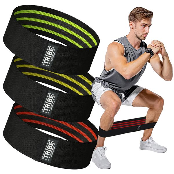 Fabric Resistance Bands for Working Out - Booty Women and Men Exercise Set Workout Legs Fitness Gym