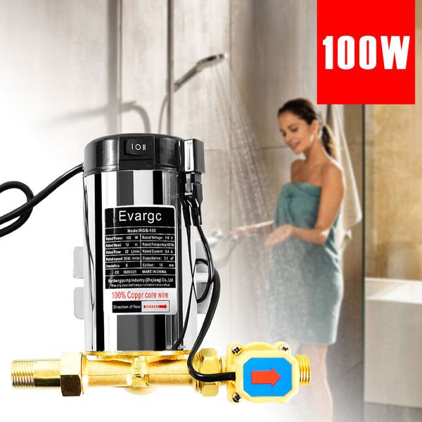 110V 100W Stainless Automatic Shower Washing Machine Water Pressure Booster Pump