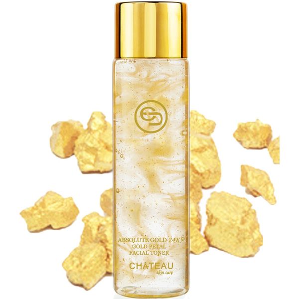 Absolute Gold 24K Gold Petal Facial Toner - 24 Karat Gold/Collagen. for All Skin Types. 3.33 Fl.oz - 100 ml.