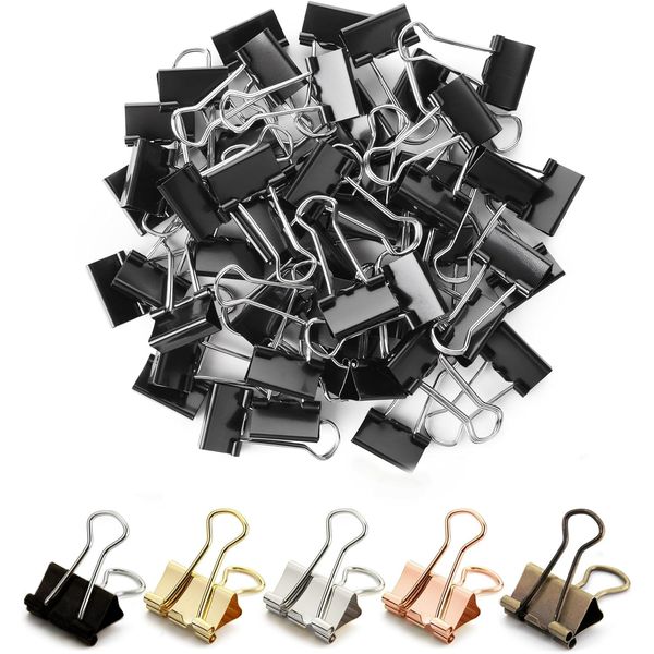 - Binder Clips, Small Binder Clips, 50Pack, 0.75 In, Black, Small Clips, Paper B