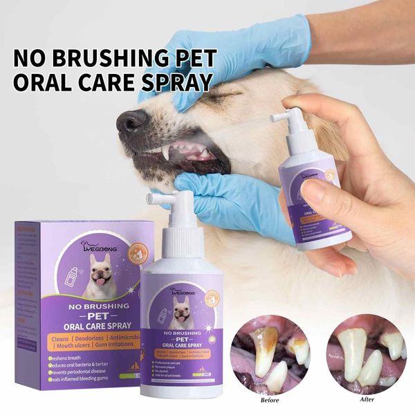 Dog Spray Oral Care Bad Breath Teeth Cleaning Breath Freshener Plaque Removing