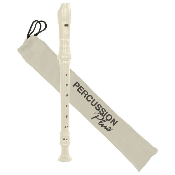 Percussion Plus PP1619 Colourful Soprano Descant Recorder, White
