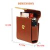 Leder Zigarettenhülle Zigarettenetui (15A) Zigarettentasche Zigarettenbox Cognac