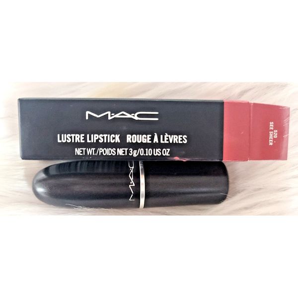 MAC Luster Lipstick # 520 See Sheer - 0.1 oz - NIB