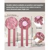 Satin Bonnet Silk Bonnet for Sleeping Silk Sleep Cap Double Layer Hair Bonnet with Elastic Tie Band for Curly Hair Night Cap (Bean Paste + Pink)