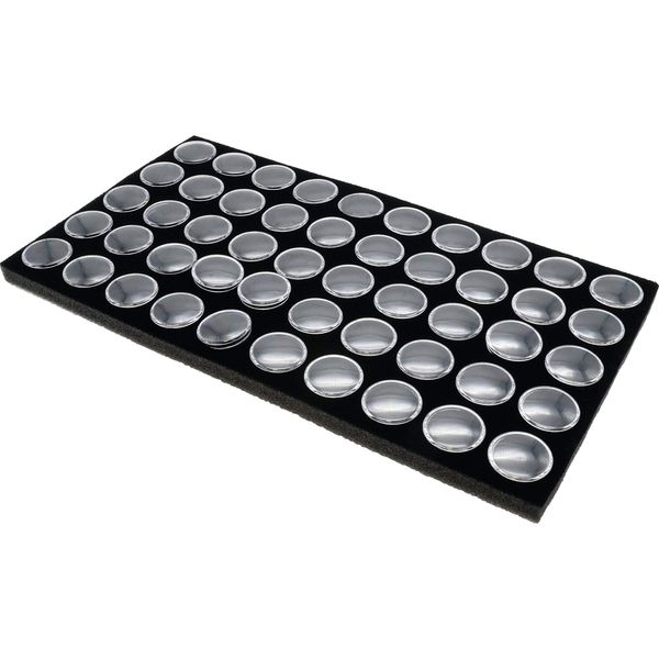 FindingKing Black Gem Jar Jewelry Tray Insert Gemstone Display Clock Parts Unit