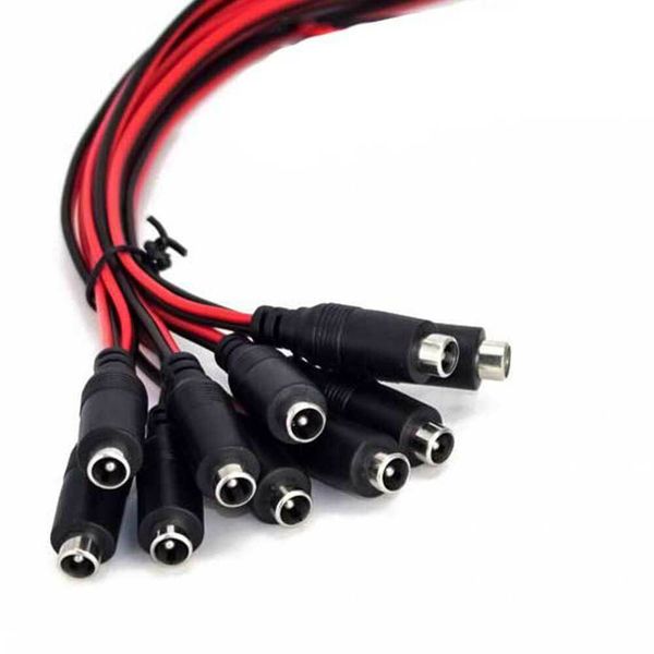 50 Pcs DC Power Cable Female Connector CCTV Security Camera Pigtail COPPER