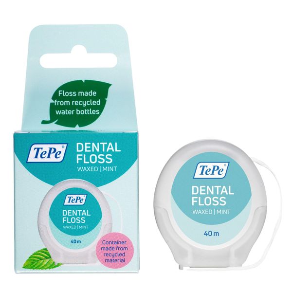 TePe Dental Floss, Zahnseide ohne PFAS, mehrere Fäden und eine größere Oberfläche sorgen für eine schonende und effiziente Reinigung der Zahnzwischenräume, für besonders enge Lücken