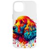 Dripping Paint Art Irish Water Spaniel Case for iPhone 14 Plus