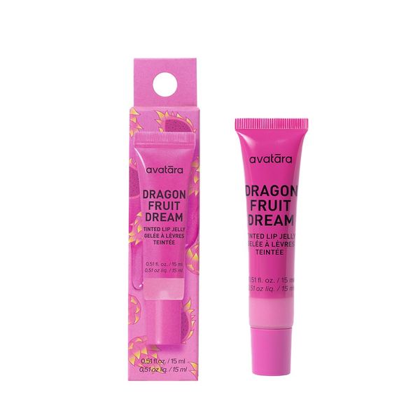 Dragonfruit Dream Tinted Lip Jelly - Hydrating Lip Treatment with Vitamin-Rich Botanicals, Cool Berry Tint, Vegan & Cruelty-Free, Soothes & Softens Dry Lips