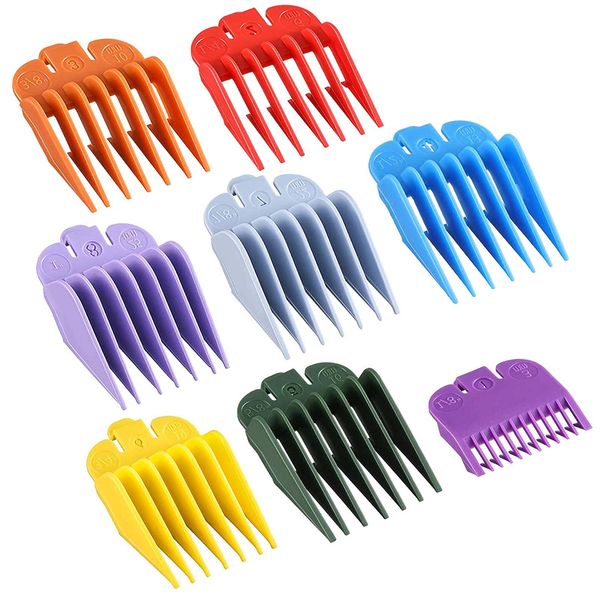 Hair Clipper Guards Combs,8PCS Professional Hair Clipper Guide Combs,Replacement for Most Clippers Trimmers and Spares Haircut Accesorries Lengths from 1/8" to 1" (3-25mm)