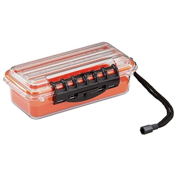 Plano Guide Series 3500 Field Box Waterproof Case, Orange, Small, Waterproof Dry Box with Wrist Strap for Boat, Kayak, and Camping, Outdoor Gear Storage