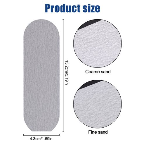 EBANKU 50pcs Lima per piedi per pedicure strumenti piedi per pedicure file Carta ricarica raspa ricambio pedicure Rasp(Grigio)