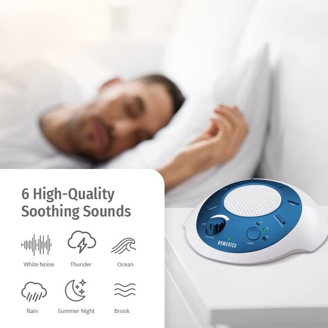 Homedics SoundSleep White Noise Sound Machine, 1 Count (Pack of 1), Blue