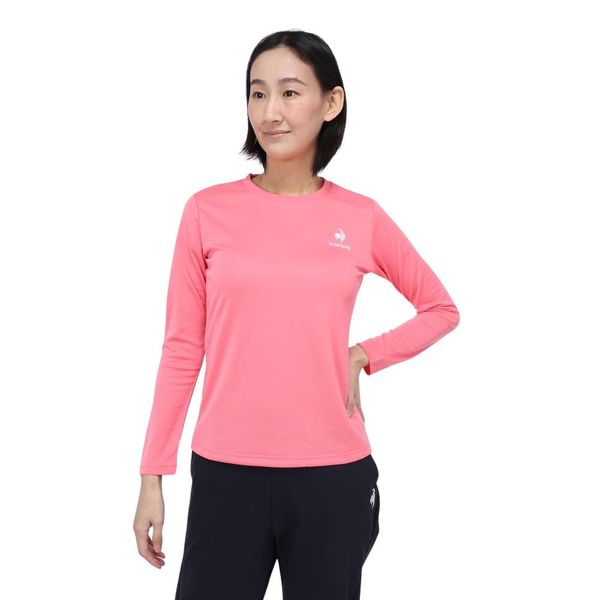 Cox Sportif Women's Long Sleeve T-Shirt, Sweat Absorbent, Quick Drying, Stretch, One-Point Training, UV Protection, UPF 15 Inner, STP (QMWTJB30Z)