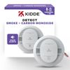 Hardwired Smoke & CO Detector with Interconnected Alarm & LED Warning Lights