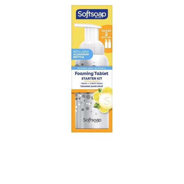 Softsoap Foaming Hand Soap Tablets Starter Kit, Lemon Fizz - 2 Tabs, 1-bottle