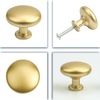 Roellgs 12Pack Cupboard Knobs Black Door Knobs Black Cabinet Knobs Kitchen Door Knobs Round Draw Knobs Cupboard Door Handles (Round Shape, Gold)
