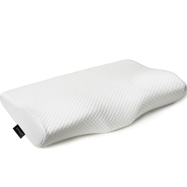 EPABO Contour Memory Foam Pillow Orthopedic Sleeping Pillows, Ergonomic Cervical Pillow for Neck Pain - for Side Sleepers, Back and Stomach Sleepers, Free Pillowcase Included (Firm & Standard Size