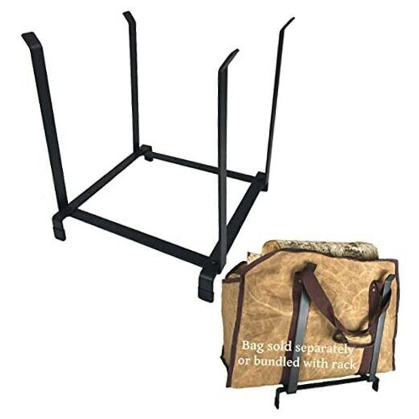 Indoor Firewood Rack for Log Carrier Bag Protects Floors From Dirty Canvas