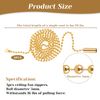 3 Pack Pull Chain String Extension Gold Ceiling Fan Pull Chain Stainless Steel Switch Chain Extender Beaded Ball Light Pulls Extension Chains with Connector(1 Meter Length)