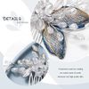 Vakkery Bride Wedding Hair Comb Slide Silver Crystal Bridal Headpieces Rhinestone Hair Accessories for Women and Girls