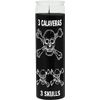 INDIO Three Skulls Black Candle - Silkscreen 1 Color 7 Day