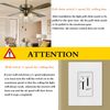 Universal Ceiling Fan Remote Control and Receiver Kit with dimmer for 3-Speed...