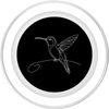 Line Art Bird & Ornithologist Ruby-Throated Hummingbird PopSockets PopGrip for MagSafe