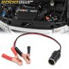 Battery To Cigarette Lighter Adapter Alligator Clamp Clip Car Socket 12 Volt
