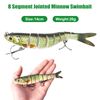Pack of 5 Pike Baits, Artificial Bait Wobbler Pike, Fish Bait 14 cm/26 g, Swimbait Lifelike for Zander, Perch, Trout, Fishing Bait for Fresh and Salt Water, Bass Bait and Zander Bait