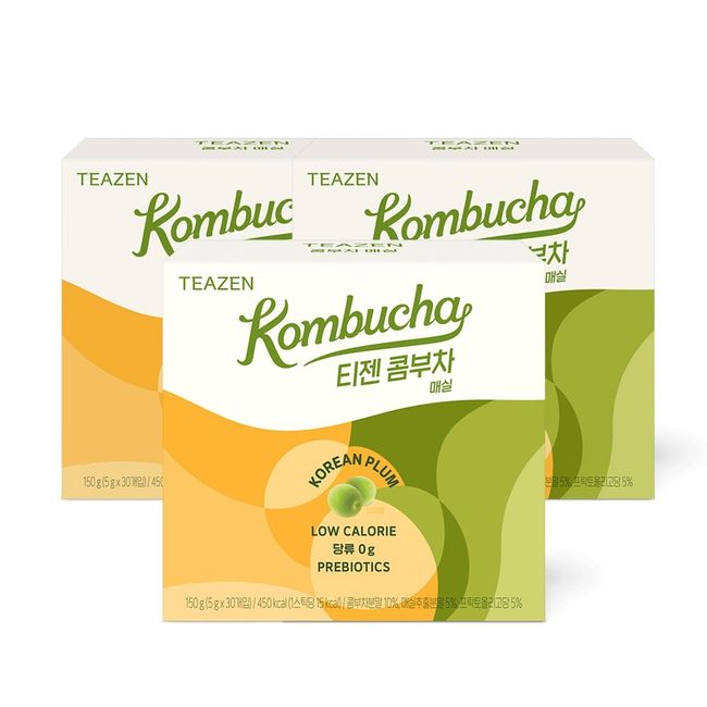 Teazen Kombucha Plum 30 sticks x 3 boxes