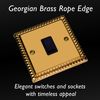 Varilight - 1G Intermediate Switch Georgian Brass - XG7B