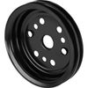Double Groove Crank Pulley, Black, Fits Small Block Chevy