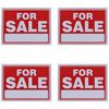 for Sale Sign 9 x 12 Inch - 4 Pack