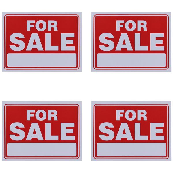for Sale Sign 9 x 12 Inch - 4 Pack