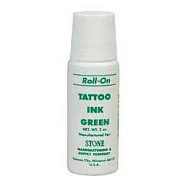 Stone Manufacturing Tattoo Ink Roll On Applicator Permanent Liquid Green 2 oz