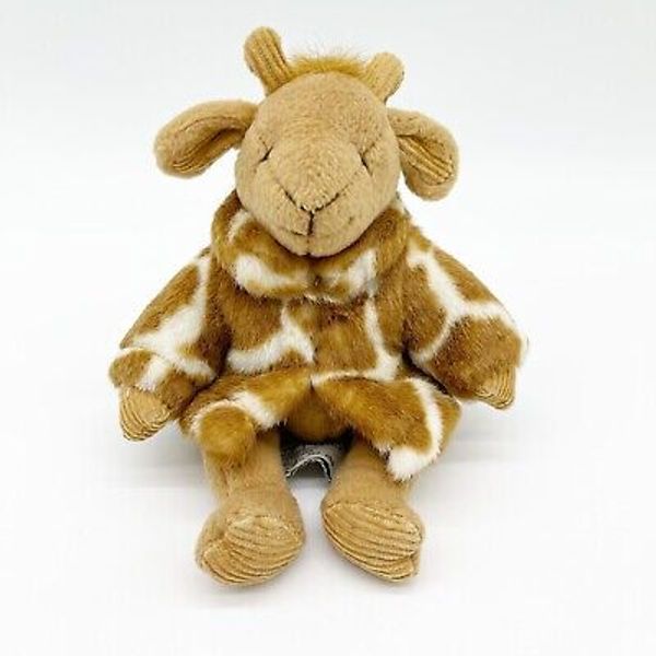 Russ Gisella Giraffe With Faux Fur Coat Small Mini Plush Stuffed Animal Safari