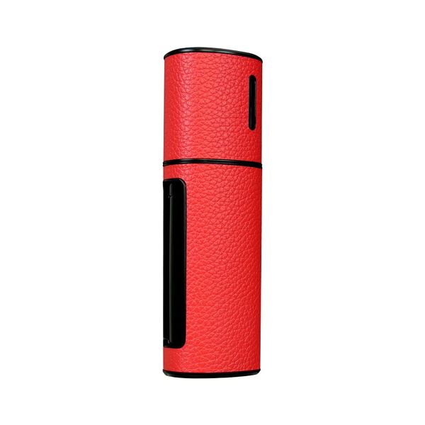 ZAKKA Case, Compatible with Lil HYBRID 2.0 Case, Heated Tobacco Accessories, PU Leather Cover, LIL Electronic Cigarette Case, Stylish Shockproof Anti-Fingerprint Protective Case for lil Hybrid 2.0, red, Casual