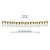 Eid Mubarak Bunting Party Flags - 10 Flags - Eid Decorations (White & Gold Geometric)