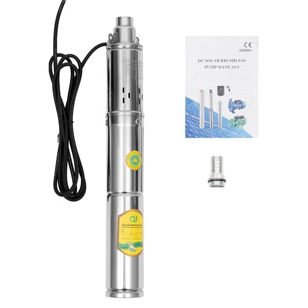 370W Solar Water Pump Deep Well Solar Submersible Pump Kits Durable 24V 2m³/h