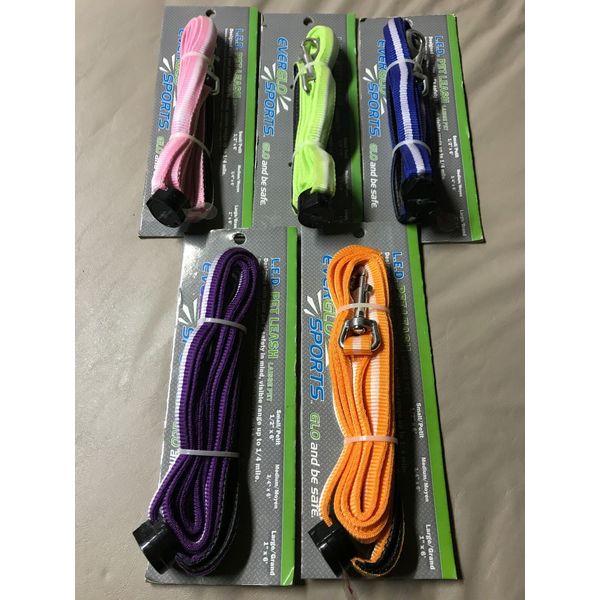 EVERGLO LED PET LEASH 3/4X 6 FT LIGHTED LEASH FOR SAFTY