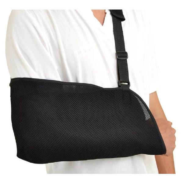 Left & Right Arm Leader Arm Holder, Mesh, Supporter for Hanging Arm, Fixed Shoulder Pad Included (Black)