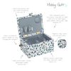 Hobby Gift Medium Sewing Craft Storage Box, Botanical, 18.5 x 25.5 x 14.5cm