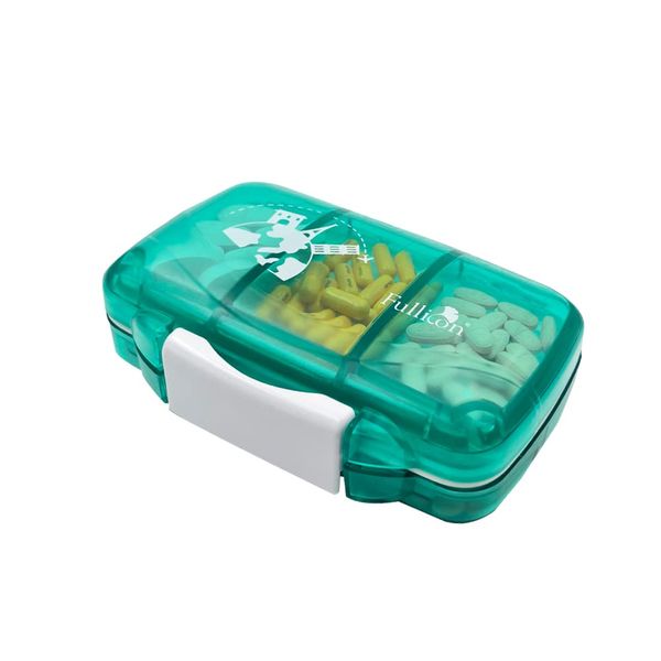 Fullicon Pill Case, Medicine Case, Transparent Case, Easy to Read Supplement Case, Moisture-Proof, Large Capacity, Foldable, Medicine Box, Drag Box, Small Storage Case, Tablet Case, Dump Organization Box, Medicine Management, Travel, Easy to Carry, Update