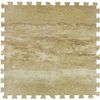 12-Pack Marble Grain Foam Tiles - DIY Installation - Interlocking Floor Yoga Mat